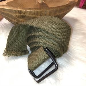 Woven Web Double D Ring Buckle Belt